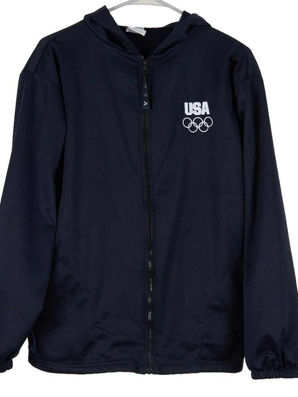 Vintage 90s United States Olympic Committee Black Jacket Made In USA Size Large